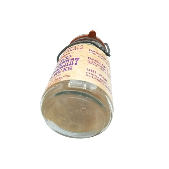 Glass Jar Mother ONeals Wild Huckleberry Preserves Wire Clamp Lid Vintage 11 Oz - Picture 12 of 14